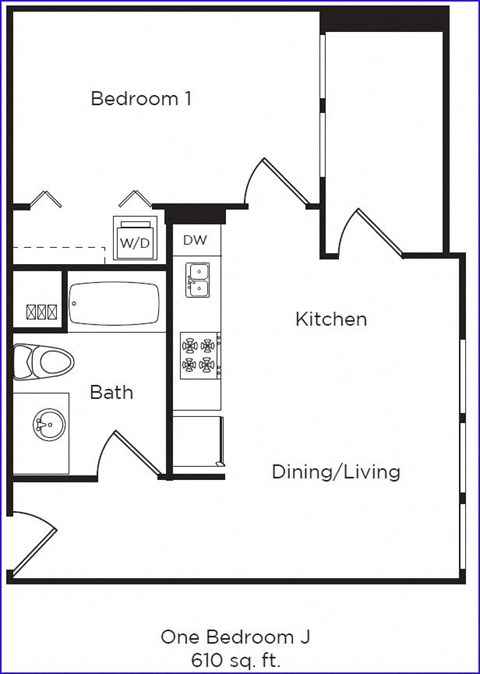 1 bed 1 bath C at DOCK 59 APARTMENTS, PORTLAND, Oregon, 97209